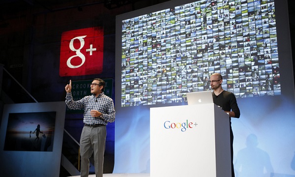 Senior Vice President of Engineering at Google Gundotra speaks about updates to Google Plus during a Google event in San Francisco